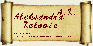 Aleksandra Kelović vizit kartica